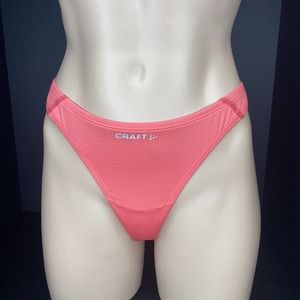 Craft Women Pro Cool Thong Pink Coral Color Cycling Underwear Triathlon NOS S